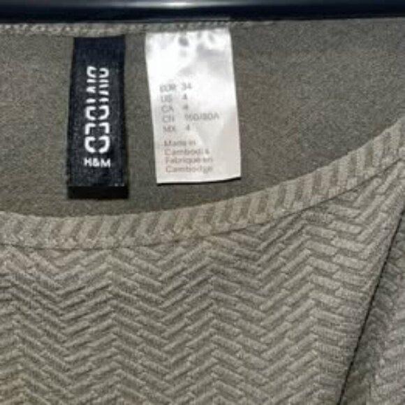 Green Flared Summer H&M Dress Size 4 - Picture 3 of 3